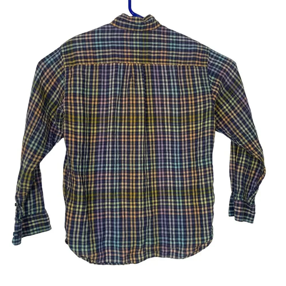 TOMMY BAHAMA Men Linen Shirt Button Long Sleeve Sz L Multicolor Casual Work 19-4
